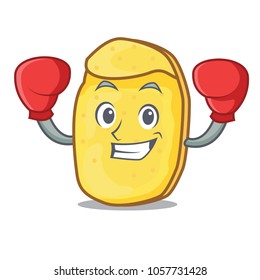 Boxing potato chips character cartoon