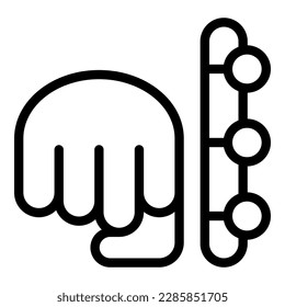 Boxing power icon outline vector. Fight club. Champion ring