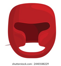 Boxing protection red helmet icon cartoon vector. Training game. Professional stage