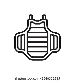 Boxing Protector Outline Icon Vector Illustration