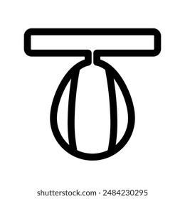 Boxing punch bag icon design in filled and outlined style