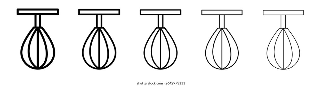 Boxing punch bag icon Flat design on isolated background