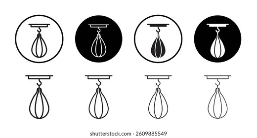 Boxing punch bag icon Simple thin outline