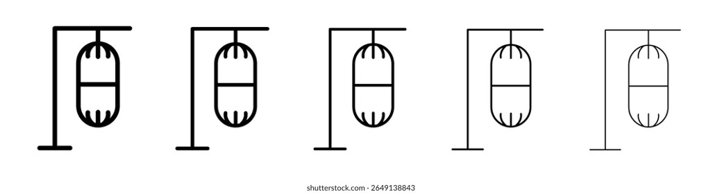 Boxing punch bag icon simple illustration logo art