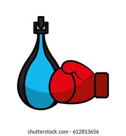 boxing punch isolated icon