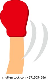 boxing punch isolated vector illustration