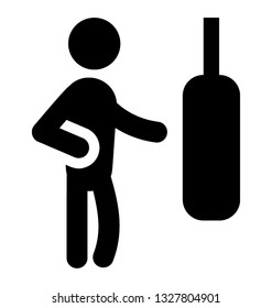Boxing punch vector element, pictogram.