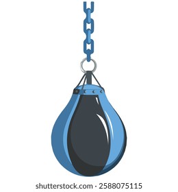 Boxing Punching Bag on White Background Boxing Circuit Attribute