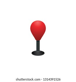 boxing punching bag vector on a white background