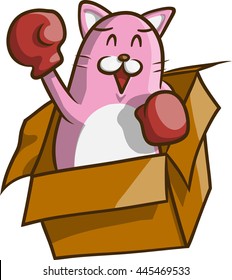 a boxing pussycat from a box