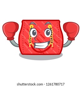 Boxing quilted bag isolated on a mascot