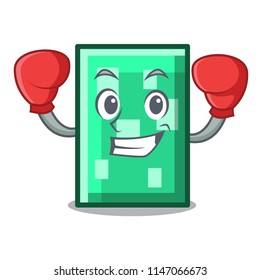 Boxing rectangle character cartoon style