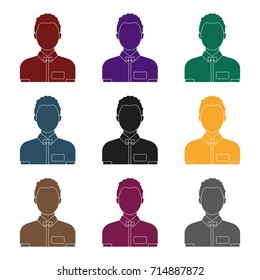Boxing referee icon in black style isolated on white background. Boxing symbol stock vector illustration.