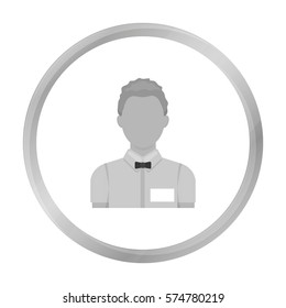 Boxing referee icon in monochrome style isolated on white background. Boxing symbol stock vector illustration.