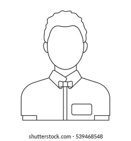 Boxing referee icon in outline style isolated on white background. Boxing symbol stock vector illustration.