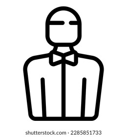 Boxing referee icon outline vector. Fight club. Arena audience