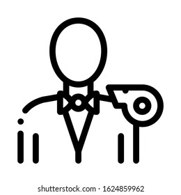 Boxing Referee Icon Vector. Outline Boxing Referee Sign. Isolated Contour Symbol Illustration