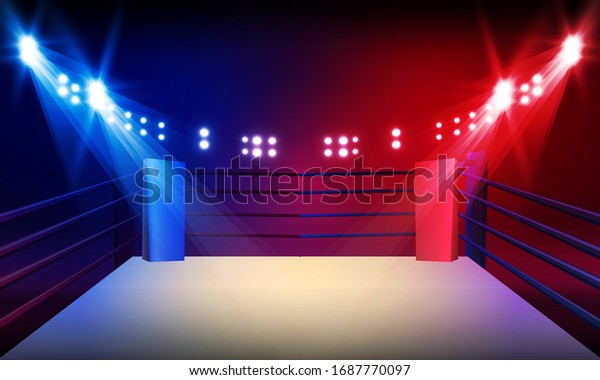 Boxing Ring Arena Spotlight Vector Design Stock Vector (Royalty Free ...