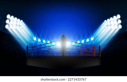 Boxing ring arena stadium vector design.