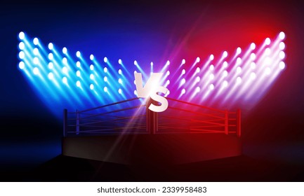 Boxing ring arena stadium vector design.