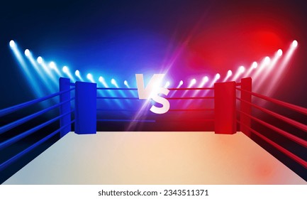 Boxing ring arena stadium vector design.