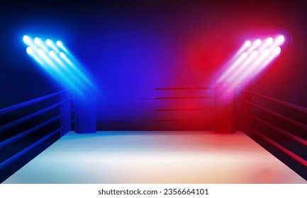 Boxing ring arena stadium vector design.