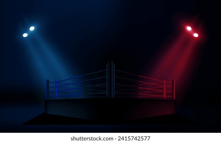 Boxing ring arena stadium vector design.