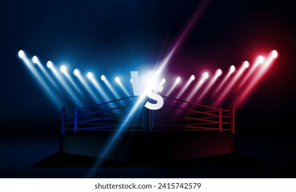 Boxing ring arena stadium vector design.