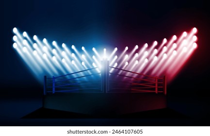 Boxing ring arena stadium vector design.