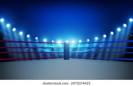 Boxing ring arena stadium vector design.