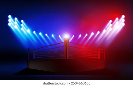 Boxing ring arena stadium vector design.