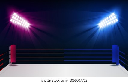 boxing ring arena vector design. Vector illumination