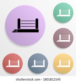 Boxing ring badge color set icon. Simple glyph, flat vector of sport icons for ui and ux, website or mobile application