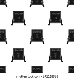 Boxing ring board icon in black style isolated on white background. Boxing symbol stock vector illustration.