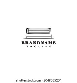 boxing ring cartoon logo icon design template black modern isolated vector illustration
