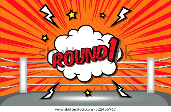 Boxing Ring Corner Comic Style Round1 Stock Vector (Royalty Free) 522456967