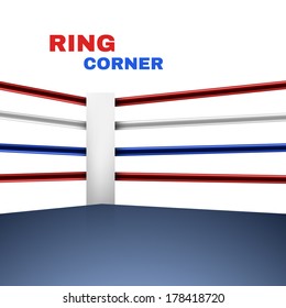 Boxing Ring Corner. Vector