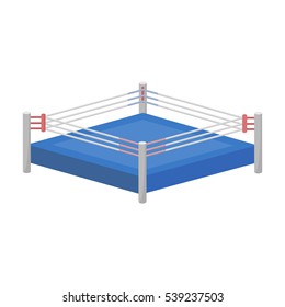 Boxing ring icon in cartoon style isolated on white background. Boxing symbol stock vector illustration.