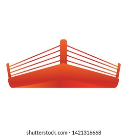 Boxing ring icon. Cartoon of boxing ring vector icon for web design isolated on white background