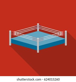 Boxing ring icon in flate style isolated on white background. Boxing symbol stock vector illustration.