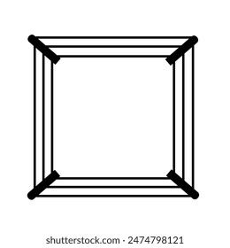 Boxring-Symbol auf weißem Hintergrund isoliert.