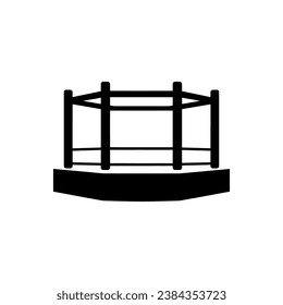 Icono de anillo de boxeo en fondo blanco - Ilustración vectorial simple