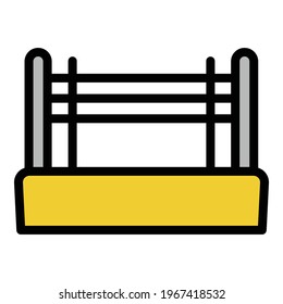 Icono de anillo de boxeo. Esquema Icono vectorial de anillo de boxeo para diseño web aislado en fondo blanco