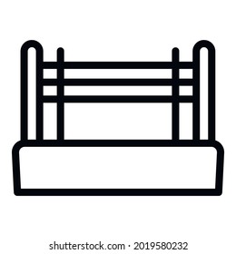 Boxing ring icon. Outline Boxing ring vector icon for web design isolated on white background