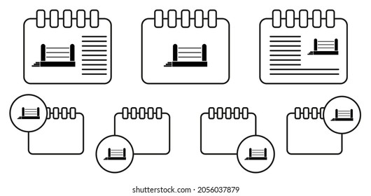 boxing ring icon. Sports Accessory icon. Sport element icon. Premium quality graphic design. Signs, outline symbols collection icon for websites, web design, mobile app on white background