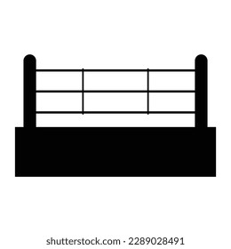 diseño de ilustración vectorial de icono de anillo de boxeo