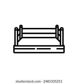 boxing ring icon vector in line style