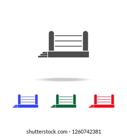 Iconos del anillo de boxeo. Elementos de elementos deportivos en iconos multicolores. Icono de diseño gráfico de primera calidad. Icono simple para sitios web, diseño web, aplicación móvil, infografía
