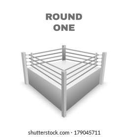Boxing Ring Isolated on white. Vector