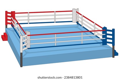 Boxring einzeln auf weißem Hintergrund